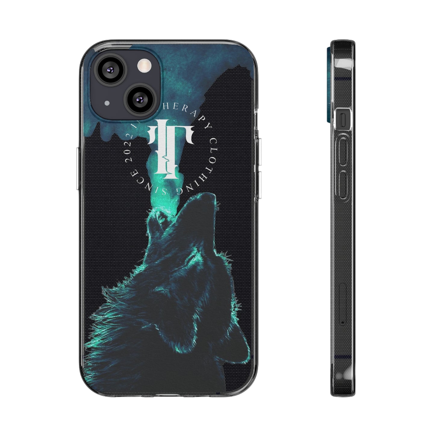 InkTherapy Wolf Clear Silicone Phone Cases
