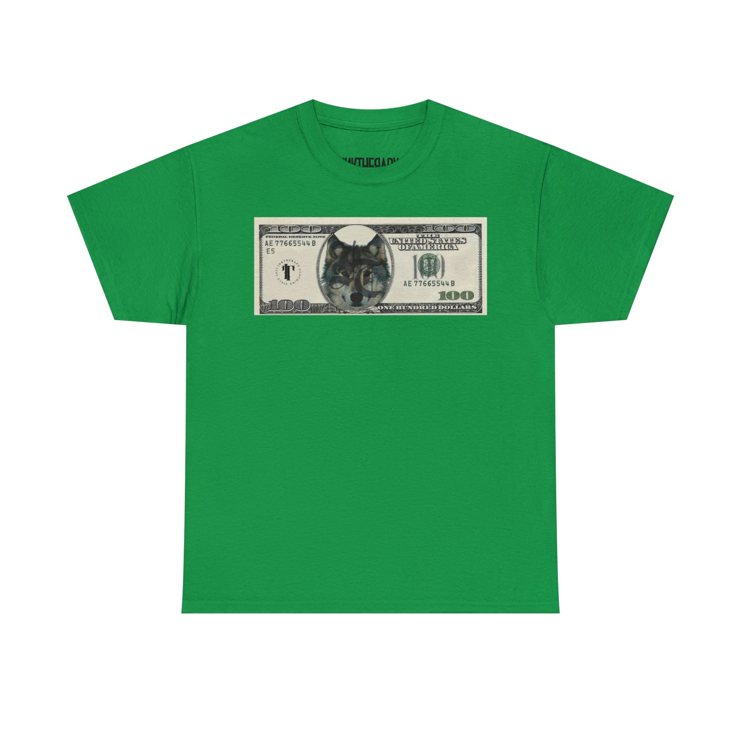 Wolf Dollar Bills Unisex Heavy Cotton T-shirt