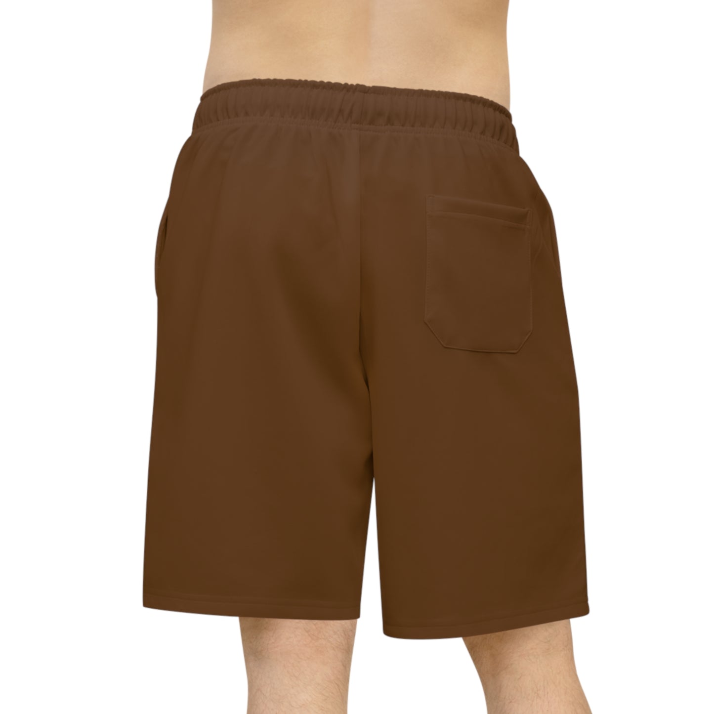 Brown Calli Script InkTherapy Athletic Long Shorts