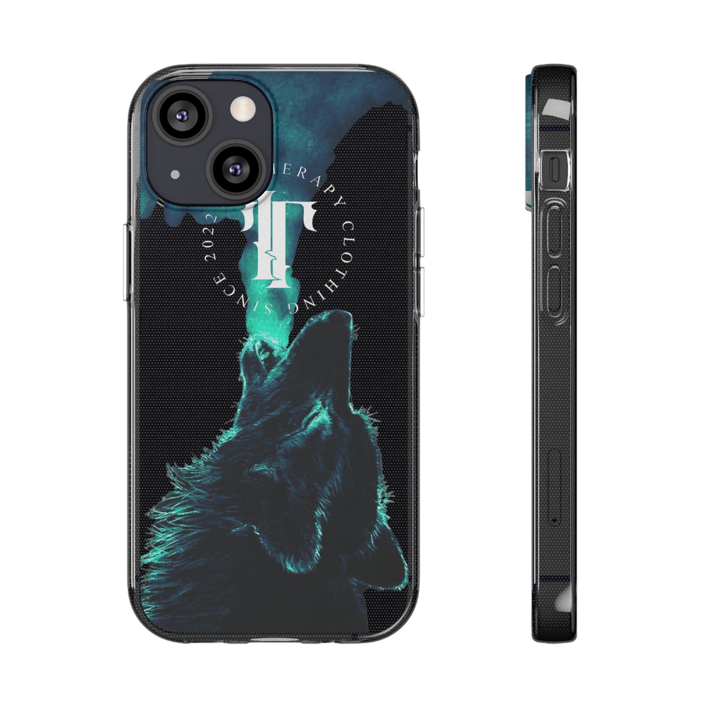 InkTherapy Wolf Clear Silicone Phone Cases