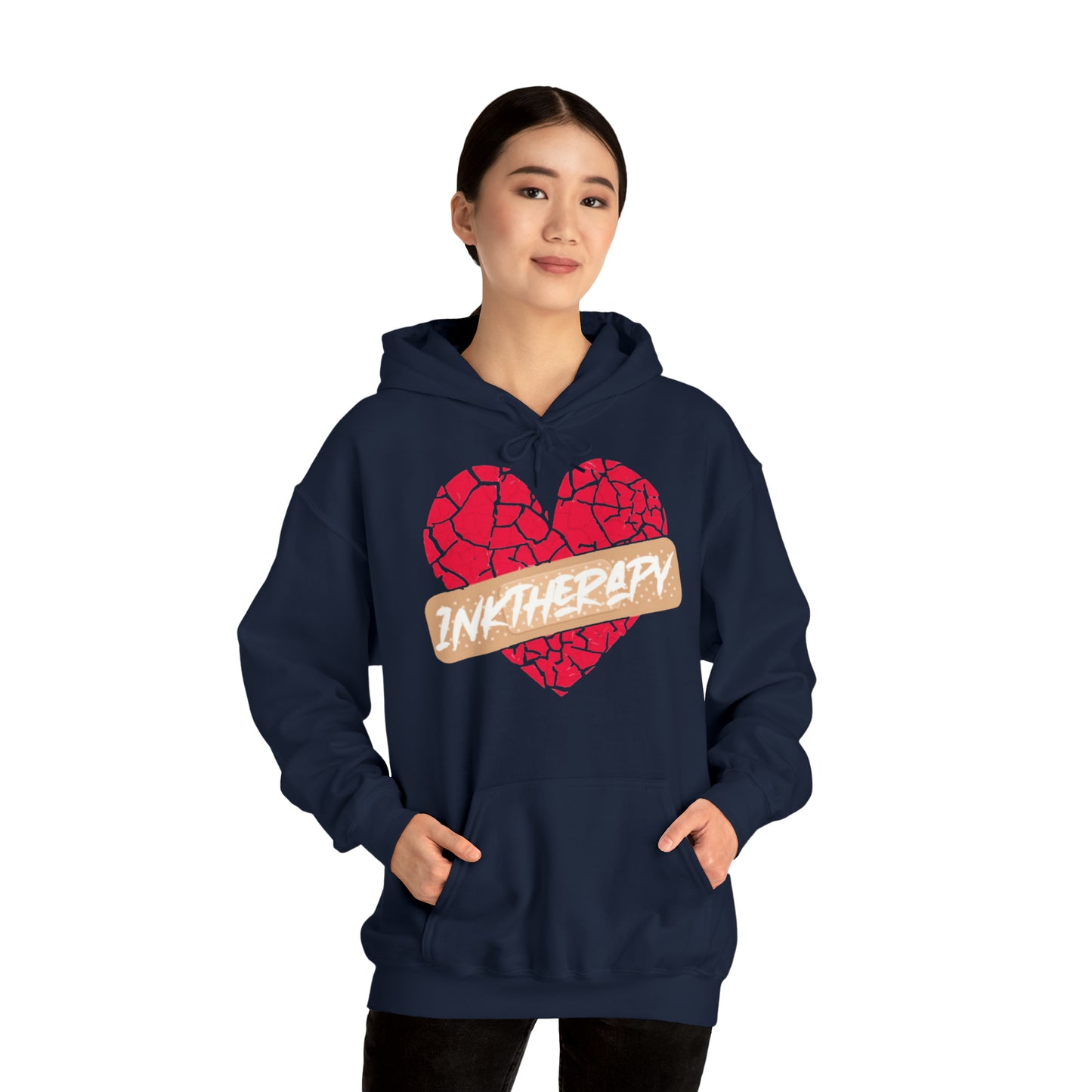 InkTherapy Band Aid Unisex Heavy Blend Hoodie