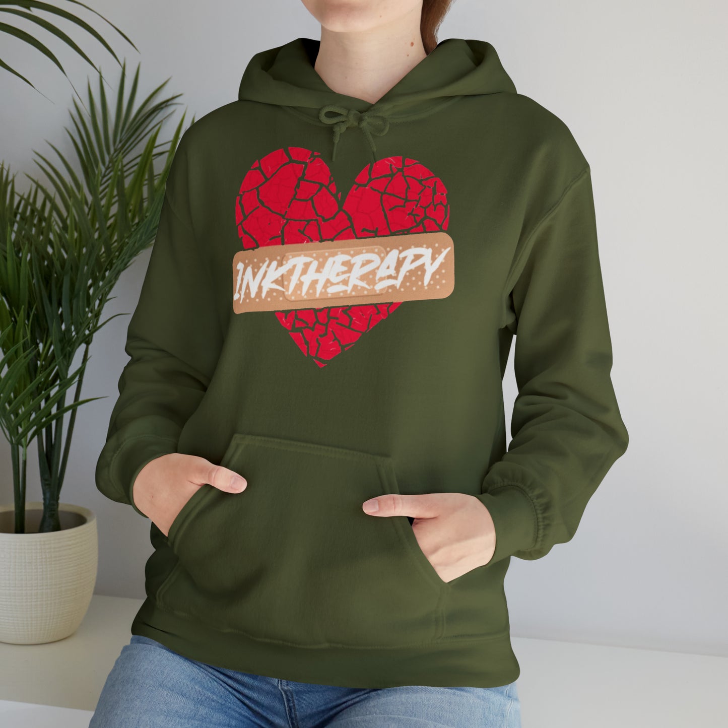 InkTherapy Band Aid Unisex Heavy Blend Hoodie
